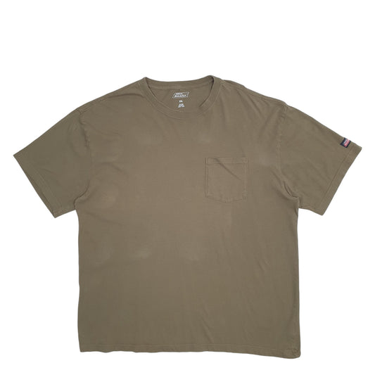 Mens Khaki Dickies Pocket Short Sleeve T Shirt
