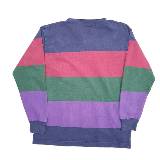 Mens Navy Barbarian Rugby MSAT TMI Communications Long Sleeve Polo Shirt