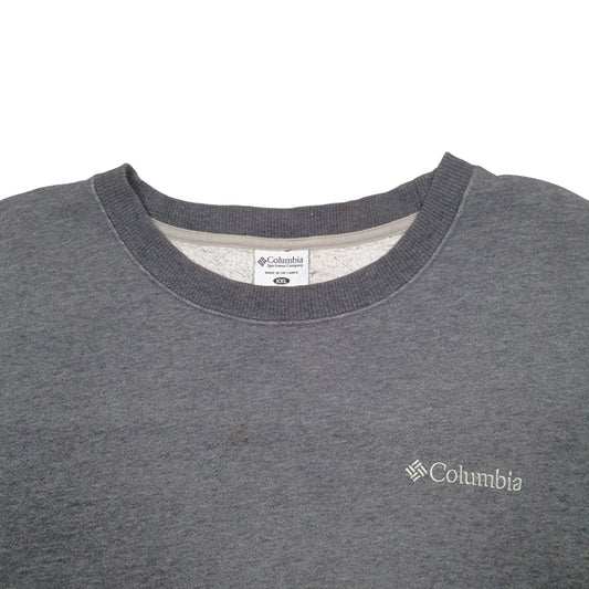Mens Grey Columbia Crewneck Jumper
