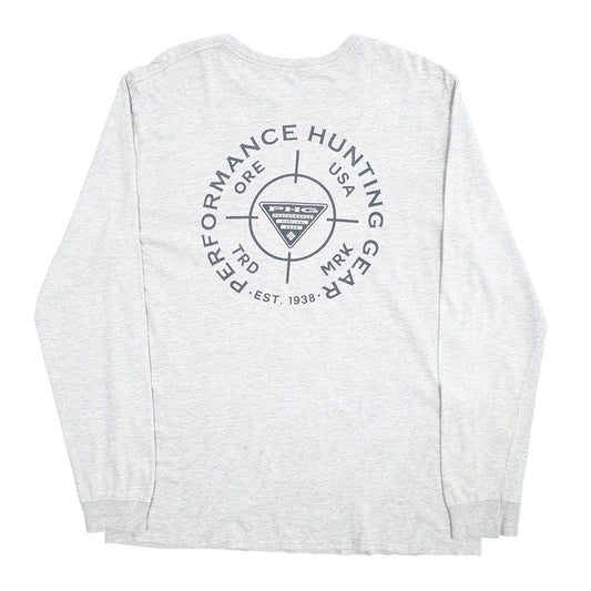 Mens Grey Columbia Sportswear PHG Hunting Long Sleeve T Shirt
