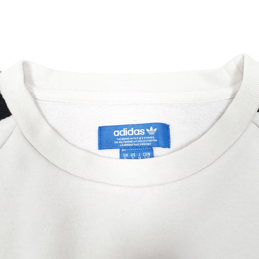 Mens White Adidas Crewneck Jumper
