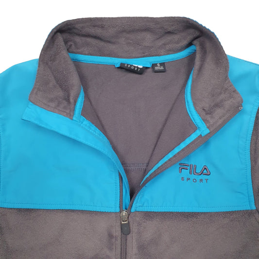 Womens Grey Fila Full Zip Jumper