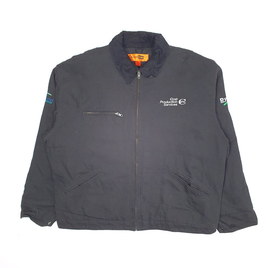 Mens Black Cornerstone Bomber Detroit Quilted Farming Coat