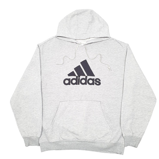 Mens Grey Adidas Hoodie Jumper