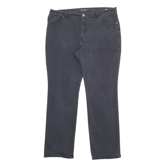 Womens Black Lee Mid Rise Stretch Fit Relaxed JeansW38 L31