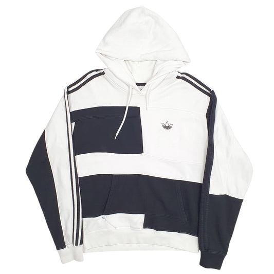 Mens White Adidas Hoodie Jumper