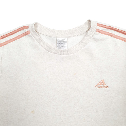 Mens Cream Adidas Crewneck Jumper
