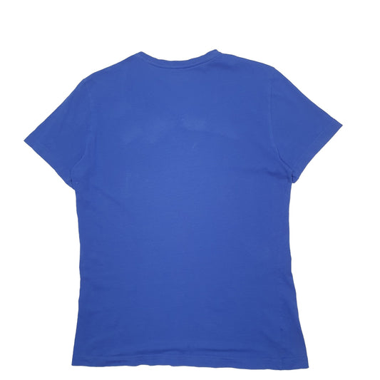 Womens Blue Lacoste Short Sleeve T Shirt