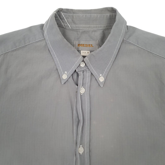 Mens Grey Diesel Short Sleeve Shirt