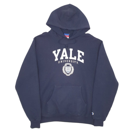 Mens Navy Champion Yale University Hoodie Jumper