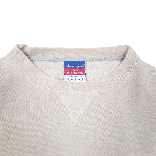 Mens Cream Champion Crewneck Jumper