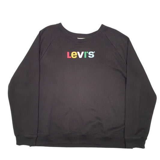 Womens Black Levis Raglan Crewneck Jumper