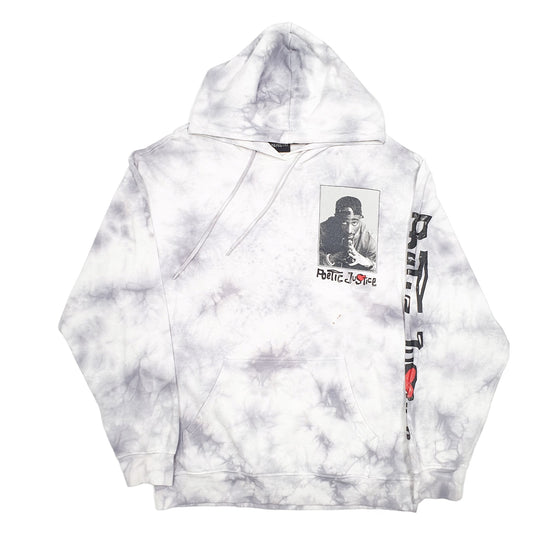 Mens Grey Chemistry Rapper Tupac Shakur Tie Dye Poetic Justice Hoodie Jumper