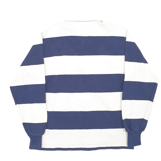 Mens White Barbarian Long Sleeve Polo Shirt