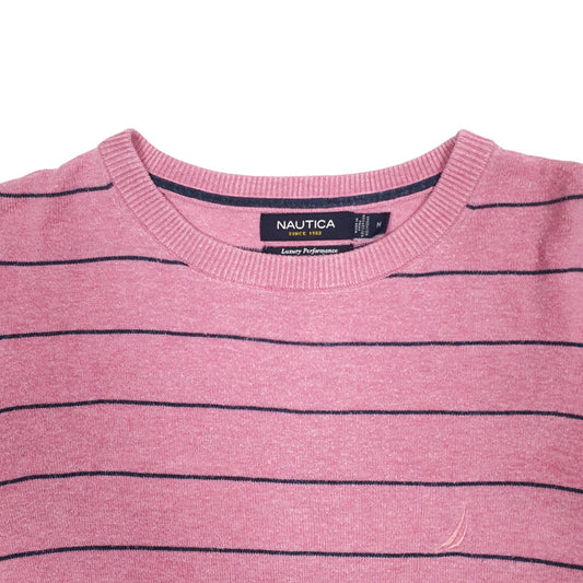 Mens Pink Nautica Knit Crewneck Jumper