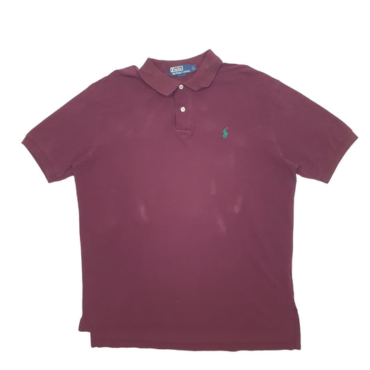 Mens Burgundy Polo Ralph Lauren Short Sleeve Polo Shirt