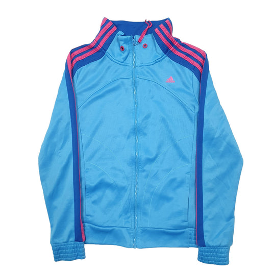 Womens Blue Adidas Full Zip Jumper