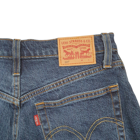 Womens Blue Levis 501 Jorts Hot Pants Denim Shorts