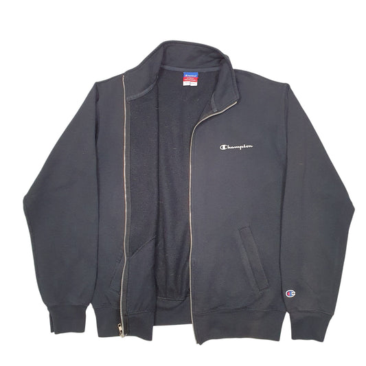 Mens Black Champion Full Zip Jumper