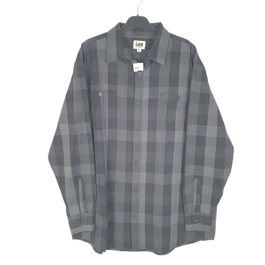 Mens Grey Lee Long Sleeve Shirt