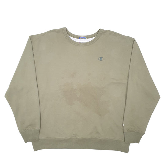 Mens Khaki Champion Crewneck Jumper