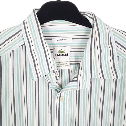 Mens Green Lacoste Modern Long Sleeve Shirt