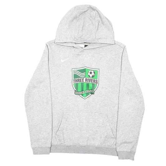 Womens Grey Nike Three Rivers Soccer Club Hoodie Jumper