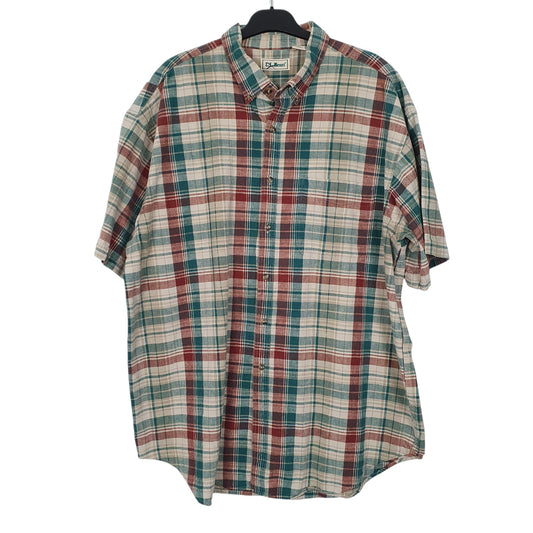 Mens Beige L.L.Bean Short Sleeve Shirt