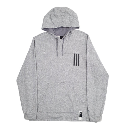 Mens Grey Adidas Hoodie Jumper