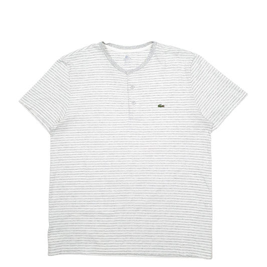 Mens White Lacoste Short Sleeve T Shirt