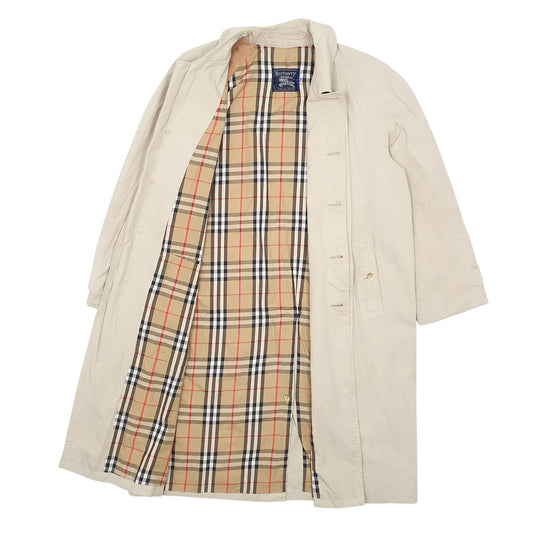 Womens Beige Burberry Longline Coat