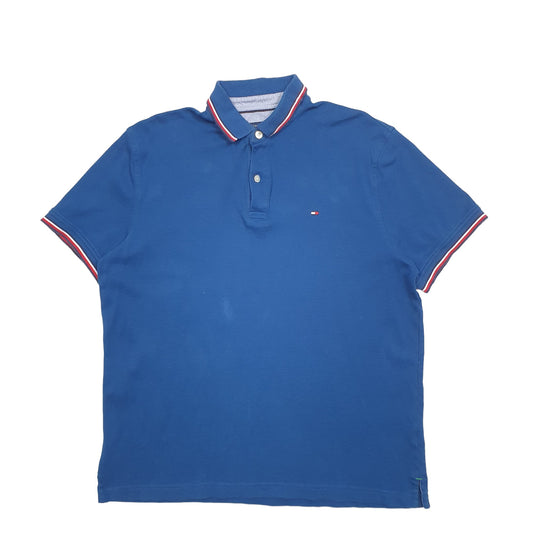 Mens Blue Tommy Hilfiger Short Sleeve Polo Shirt