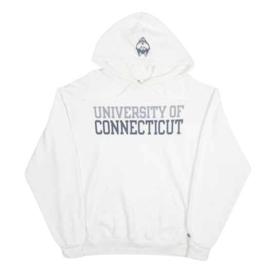 Mens White Champion University of Connecticut Hoodie Jumper