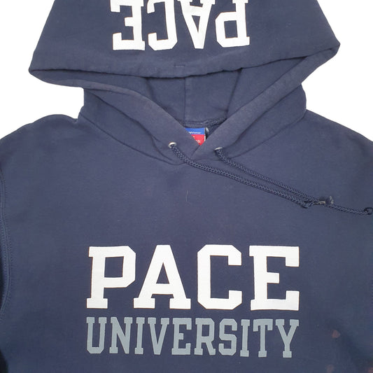 Womens Navy Champion USA College Hoodie Jumper