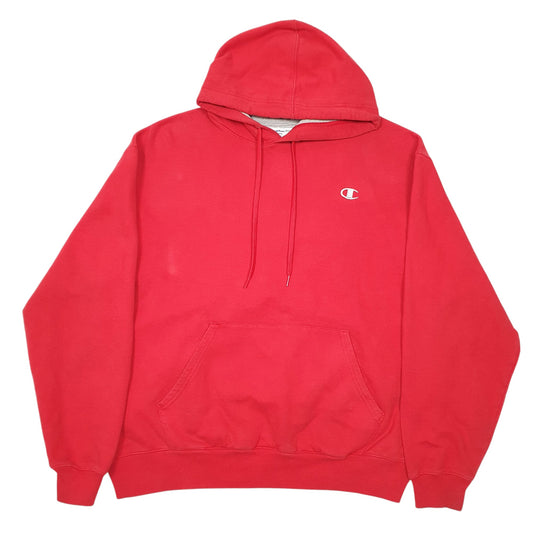 Mens Red Champion Hoodie Jumper