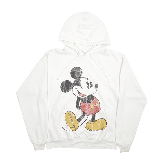 Mens White Disney Hoodie Jumper