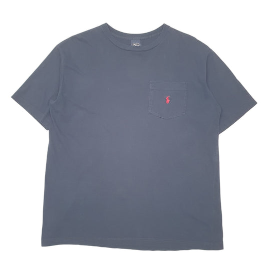 Mens Navy Polo Ralph Lauren Vintage Pocket Short Sleeve T Shirt