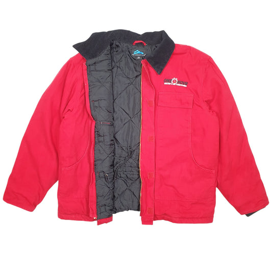 Mens Red Tri Mountain Heating Air Conditioning Chore Jacket Insulated Coat