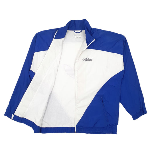 Mens Blue Adidas Vintage 00s Crewneck Coat