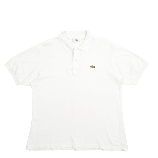 Mens White Lacoste Short Sleeve Polo Shirt