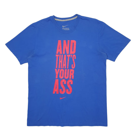 Mens Blue Nike Short Sleeve T Shirt