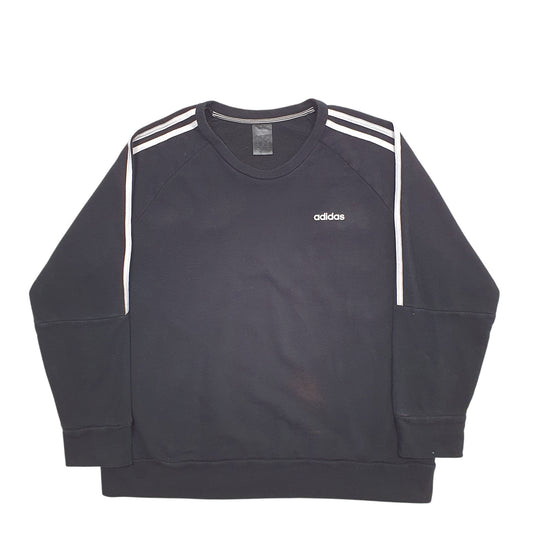 Womens Black Adidas Crewneck Jumper