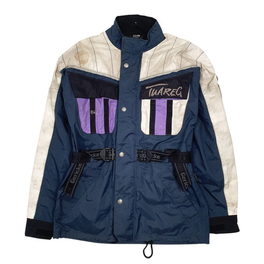 Mens Navy Hennes Motorbike Coat