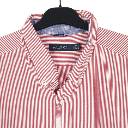 Mens White Nautica Long Sleeve Shirt