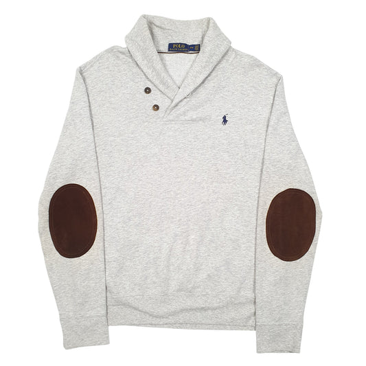 Mens Grey Polo Ralph Lauren Shoal Neck Jumper