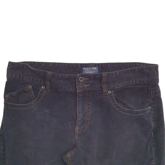 Womens Black Ralph Lauren Corduroy Trousers