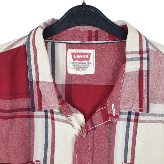 Womens Burgundy Levis Short Sleeve Shirt