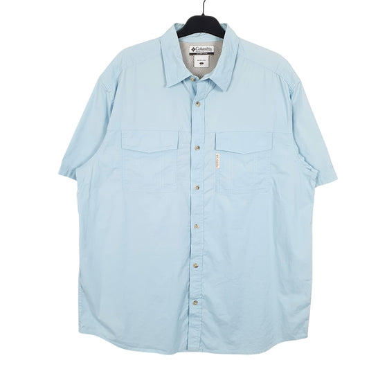 Mens Blue Columbia Short Sleeve Shirt