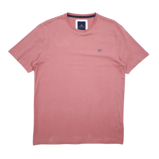 Mens Pink Crew Clothing Company Short Sleeve T Shirt