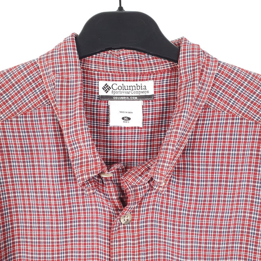 Mens Red Columbia Sportswear Short Sleeve Shirt